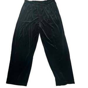 Lane Bryant Black Velvet Drawstring Pants 14/16 Y2K Minimalist Indie